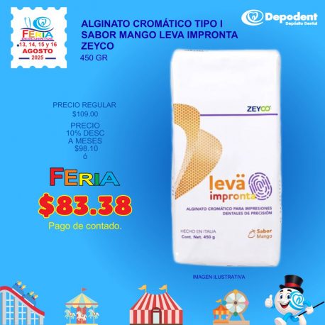 ALGINATO CROMÁTICO TIPO I SABOR MANGO LEVA IMPRONTA ZEYCO