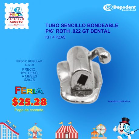 TUBO SENCILLO BONDEABLE P_6´ ROTH .022 GT DENTAL