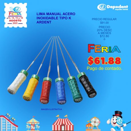 lima manual acero inoxidable tipo k ardent jueves